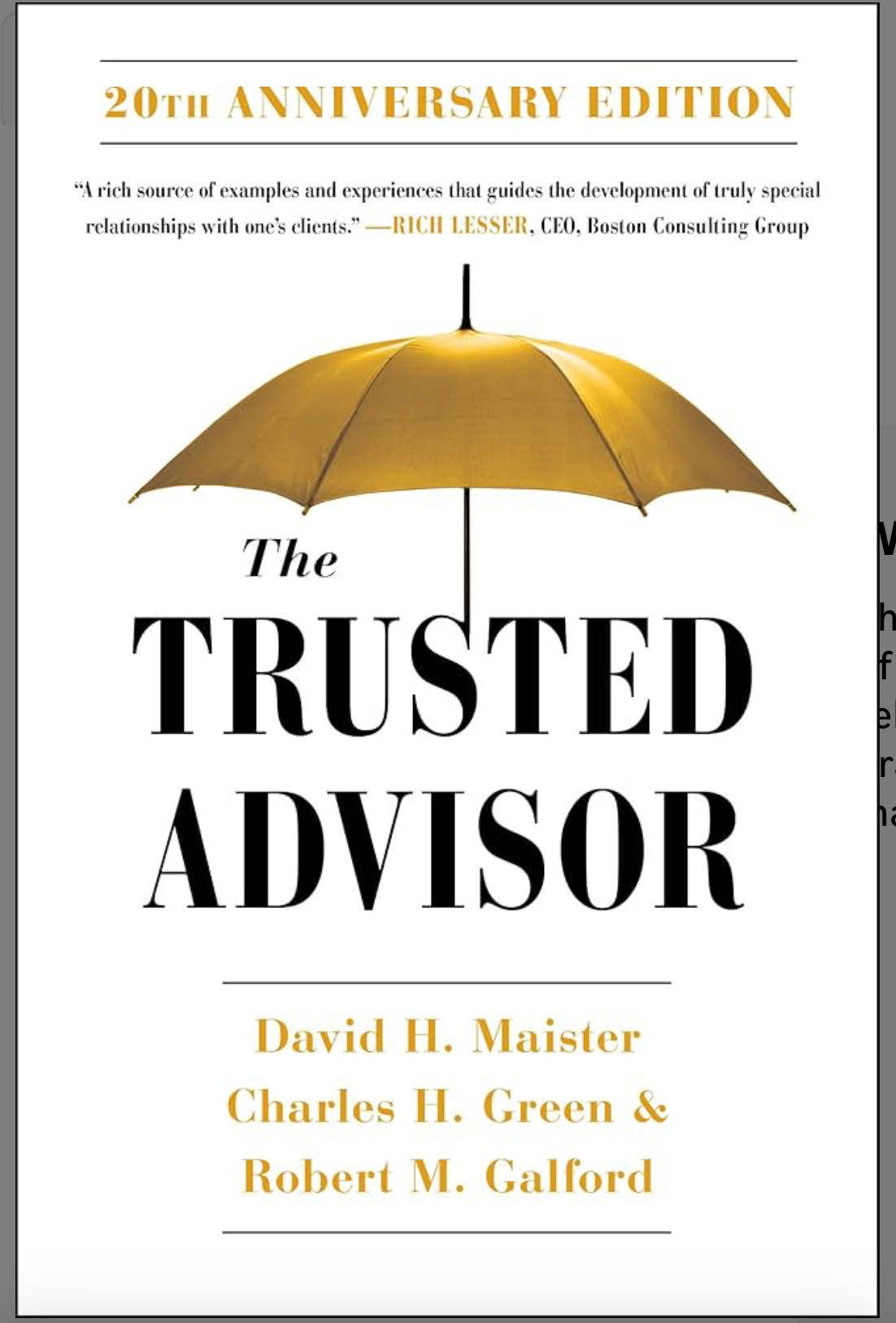 Cover of Trusted advisor